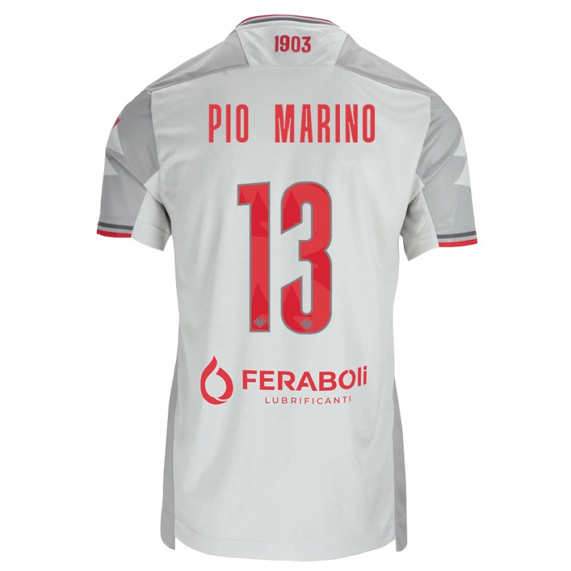 Danxen Niño Camiseta Lorenzo Pio Marino #13 Gris Blanco Rojo 2ª Equipación 2026/27 La Camisa México