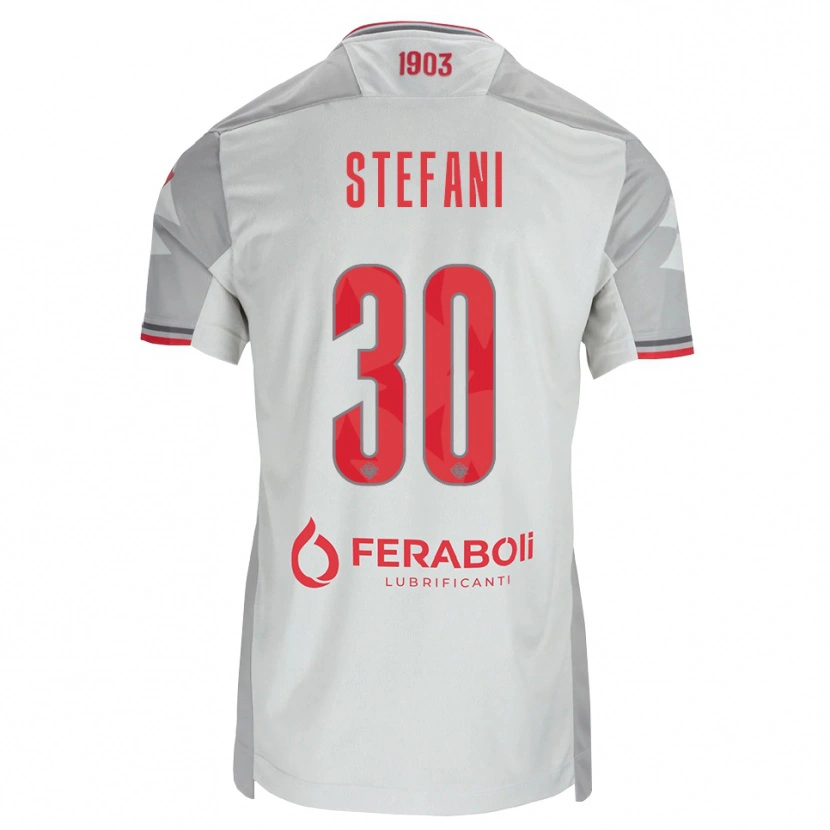Danxen Niño Camiseta Christian Stefani #30 Gris Blanco Rojo 2ª Equipación 2026/27 La Camisa México