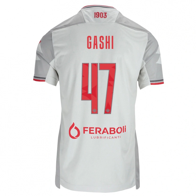Danxen Niño Camiseta Eduart Gashi #47 Gris Blanco Rojo 2ª Equipación 2026/27 La Camisa México