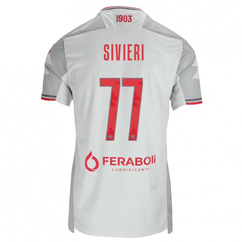 Danxen Niño Camiseta Lorenzo Sivieri #77 Gris Blanco Rojo 2ª Equipación 2026/27 La Camisa México