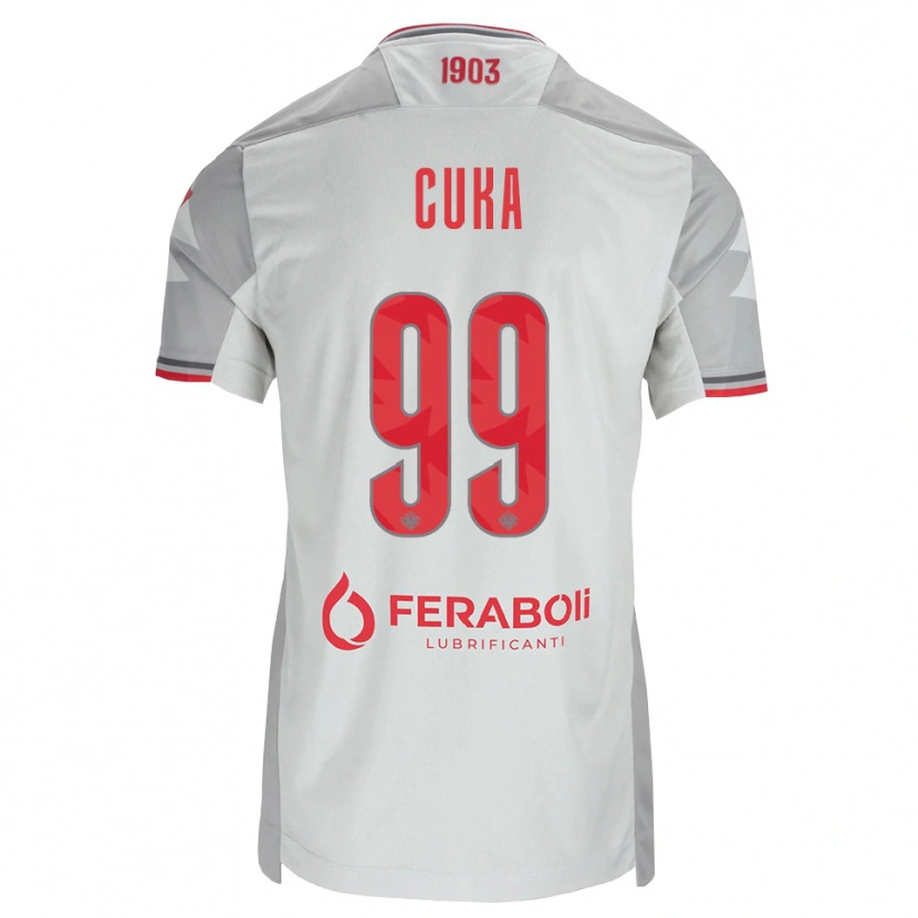 Danxen Niño Camiseta Samuel Cuka #99 Gris Blanco Rojo 2ª Equipación 2026/27 La Camisa México