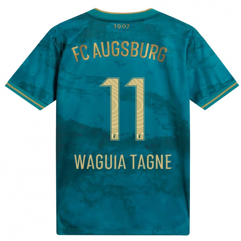 Danxen Niño Camiseta Evan Waguia Tagne #11 Verde Marrón 2ª Equipación 2026/27 La Camisa México