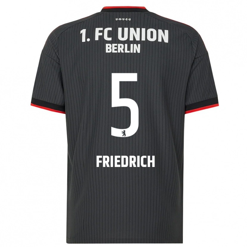 Danxen Niño Camiseta Marvin Friedrich #5 Negro Blanco Rojo 2ª Equipación 2026/27 La Camisa México