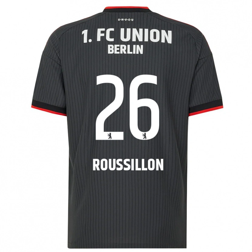 Danxen Niño Camiseta Jérôme Roussillon #26 Negro Blanco Rojo 2ª Equipación 2026/27 La Camisa México