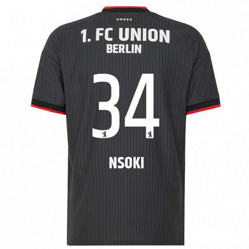 Danxen Niño Camiseta Stanley Nsoki #34 Negro Blanco Rojo 2ª Equipación 2026/27 La Camisa México