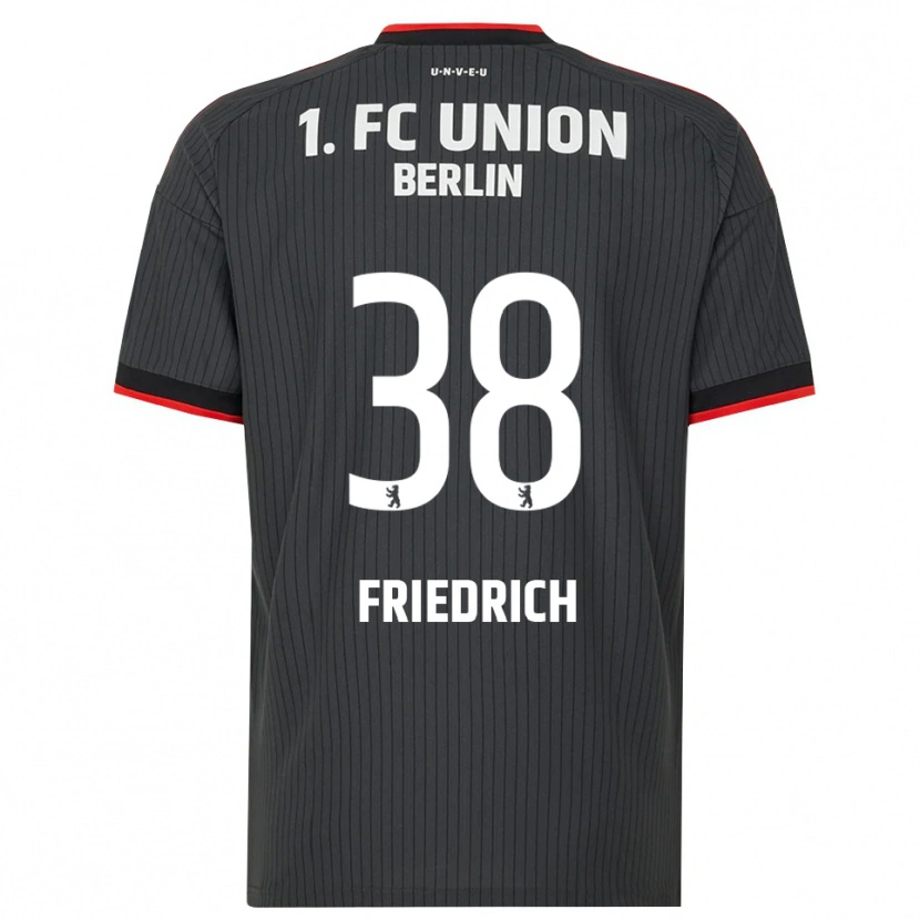 Danxen Niño Camiseta Julien Friedrich #38 Negro Blanco Rojo 2ª Equipación 2026/27 La Camisa México