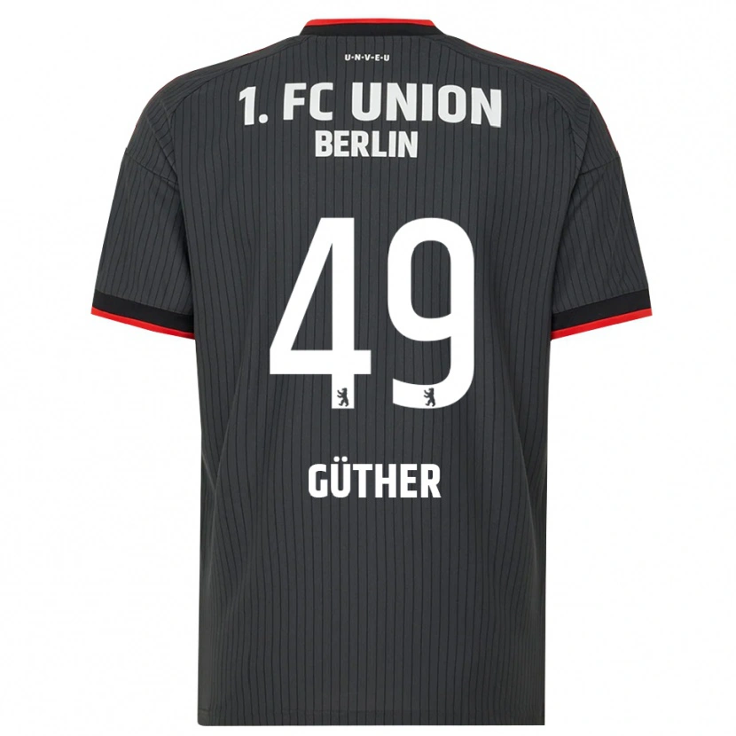Danxen Niño Camiseta Linus Güther #49 Negro Blanco Rojo 2ª Equipación 2026/27 La Camisa México