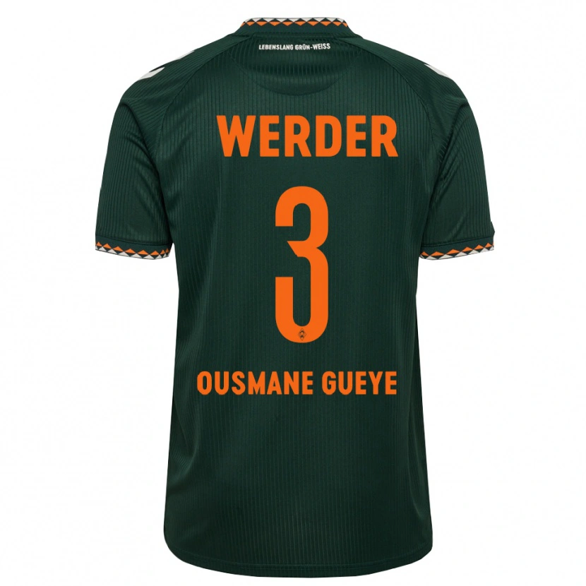 Danxen Niño Camiseta Papa Ousmane Gueye #3 Verde Oscuro Naranja Blanco 2ª Equipación 2026/27 La Camisa México