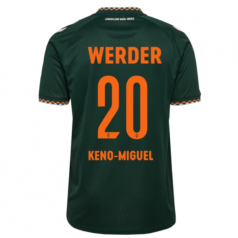 Danxen Niño Camiseta Keno-Miguel Meyer #20 Verde Oscuro Naranja Blanco 2ª Equipación 2026/27 La Camisa México