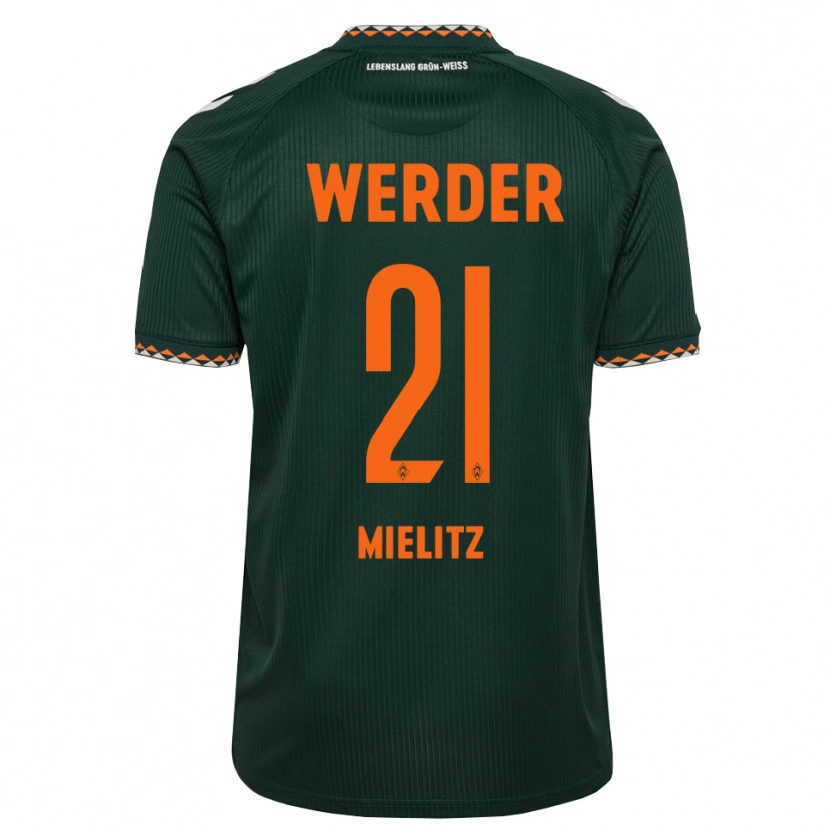 Danxen Niño Camiseta Sebastian Mielitz #21 Verde Oscuro Naranja Blanco 2ª Equipación 2026/27 La Camisa México
