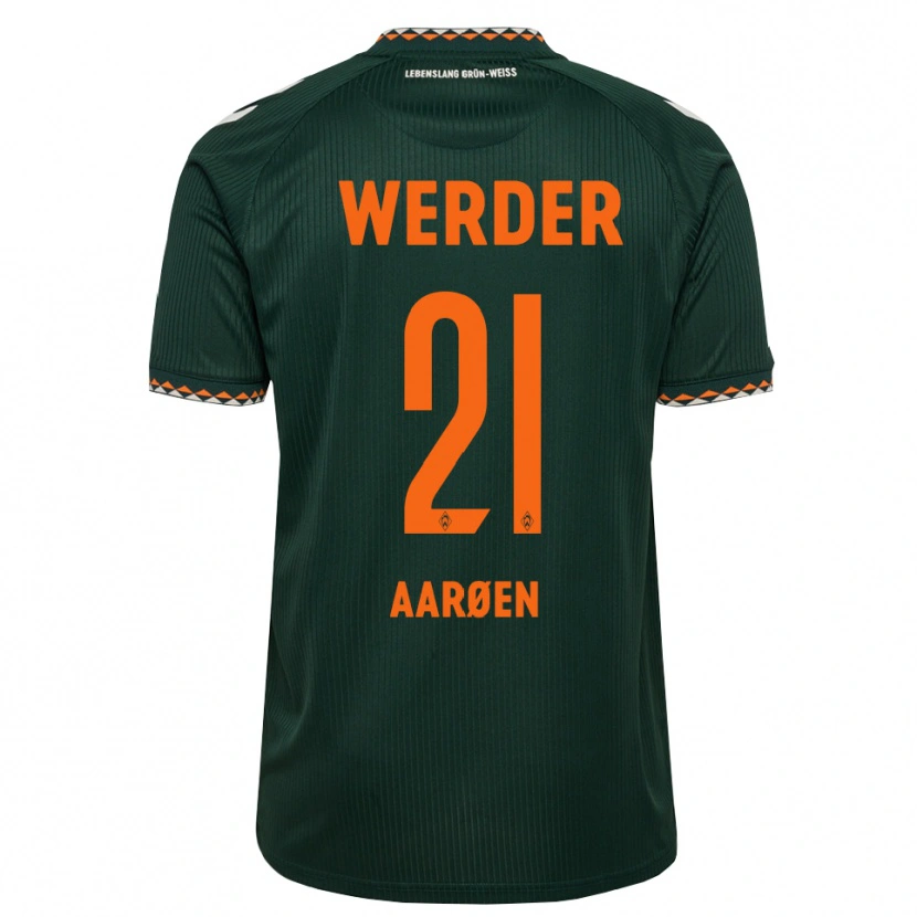 Danxen Niño Camiseta Isak Hansen-Aaröen #21 Verde Oscuro Naranja Blanco 2ª Equipación 2026/27 La Camisa México