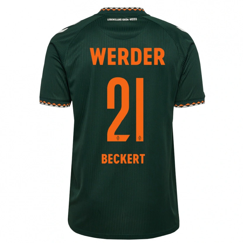 Danxen Niño Camiseta Jonathan Beckert #21 Verde Oscuro Naranja Blanco 2ª Equipación 2026/27 La Camisa México