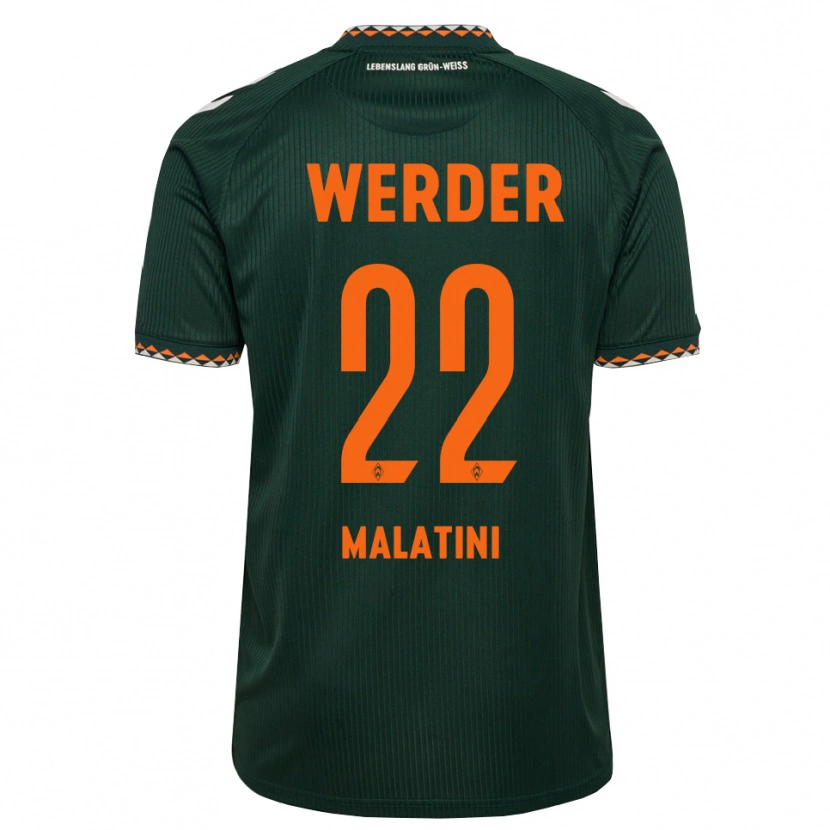 Danxen Niño Camiseta Julián Malatini #22 Verde Oscuro Naranja Blanco 2ª Equipación 2026/27 La Camisa México
