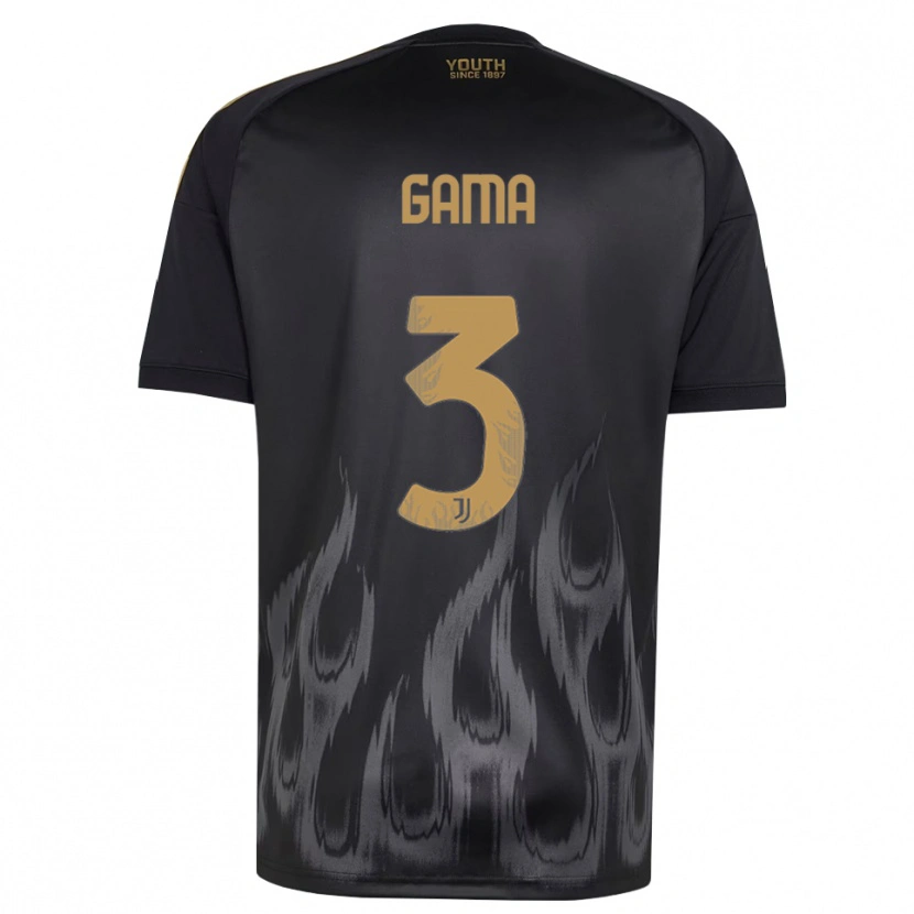 Danxen Niño Camiseta Sara Gama #3 Negro Marrón Equipación Tercera 2026/27 La Camisa México