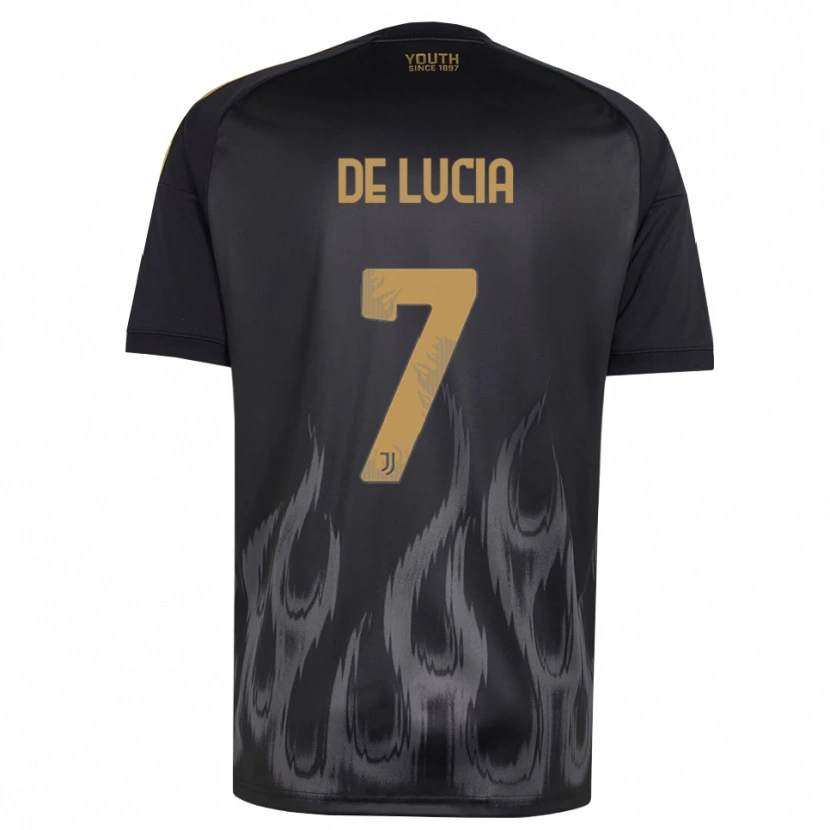 Danxen Niño Camiseta Raffaele De Lucia #7 Negro Marrón Equipación Tercera 2026/27 La Camisa México
