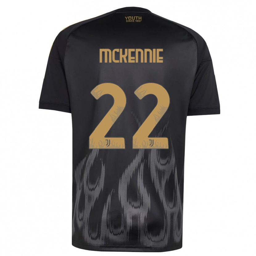 Danxen Niño Camiseta Weston Mckennie #22 Negro Marrón Equipación Tercera 2026/27 La Camisa México