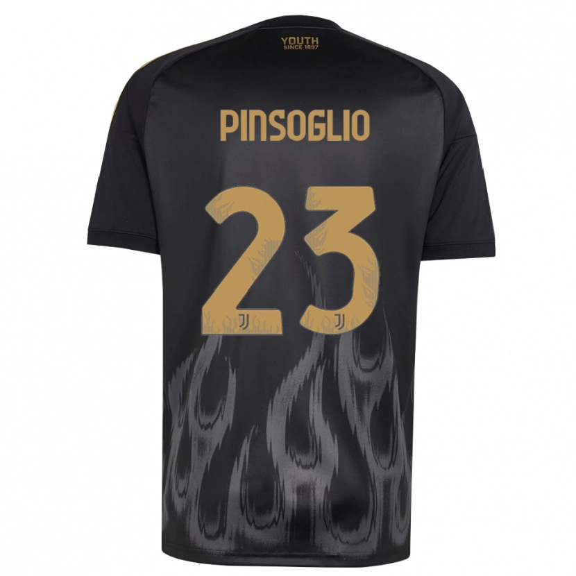 Danxen Niño Camiseta Carlo Pinsoglio #23 Negro Marrón Equipación Tercera 2026/27 La Camisa México