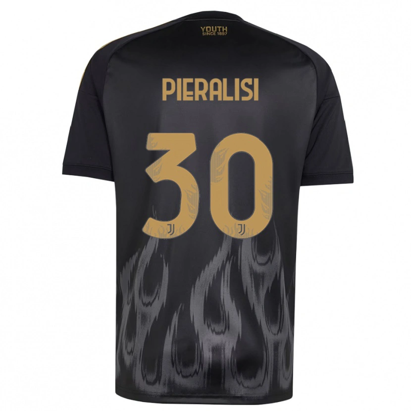 Danxen Niño Camiseta Tommaso Pieralisi #30 Negro Marrón Equipación Tercera 2026/27 La Camisa México