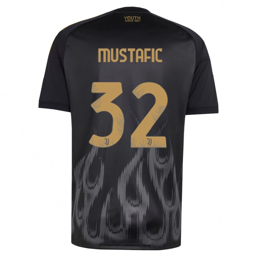 Danxen Niño Camiseta Emma Mustafic #32 Negro Marrón Equipación Tercera 2026/27 La Camisa México
