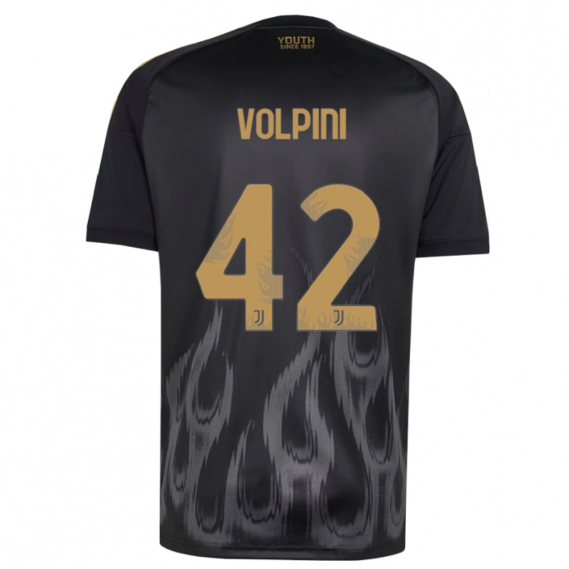 Danxen Niño Camiseta Viola Volpini #42 Negro Marrón Equipación Tercera 2026/27 La Camisa México