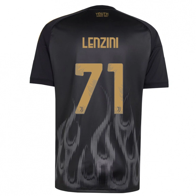 Danxen Niño Camiseta Martina Lenzini #71 Negro Marrón Equipación Tercera 2026/27 La Camisa México