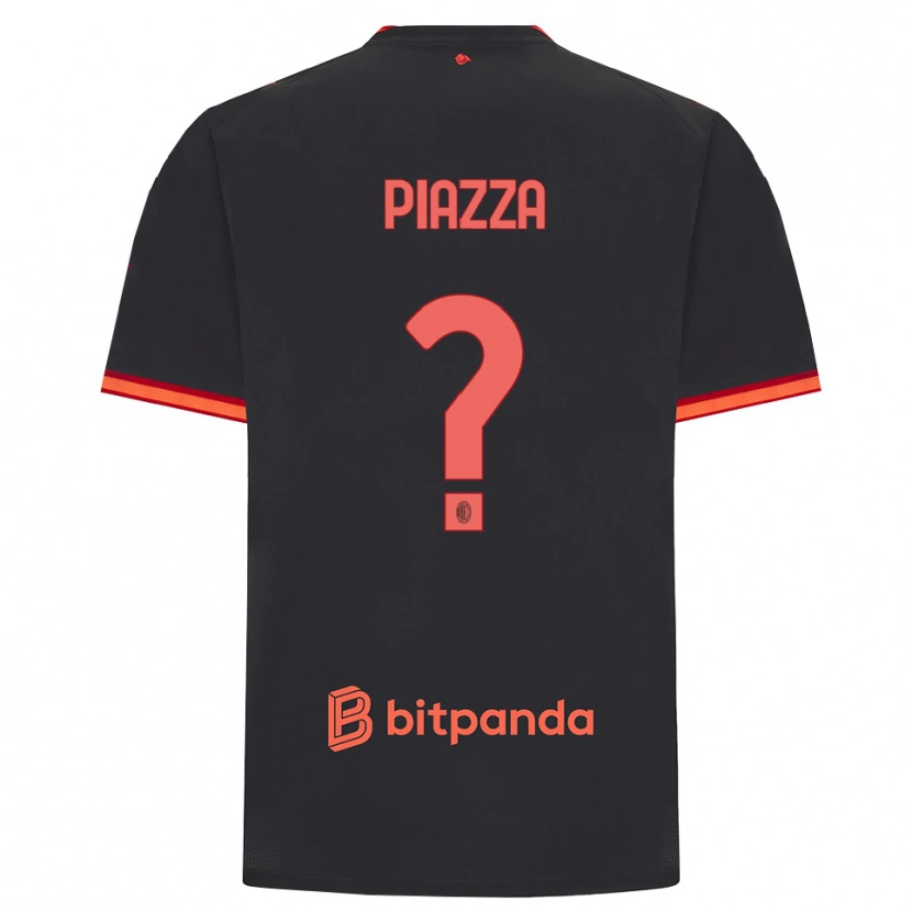 Danxen Niño Camiseta Pietro Piazza #0 Rojo Negro Equipación Tercera 2026/27 La Camisa México