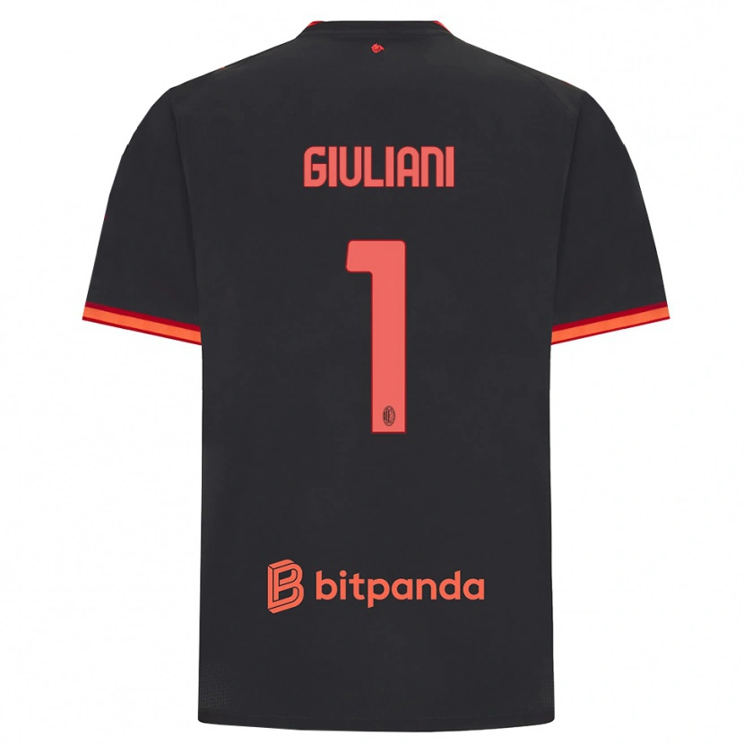 Danxen Niño Camiseta Laura Giuliani #1 Rojo Negro Equipación Tercera 2026/27 La Camisa México