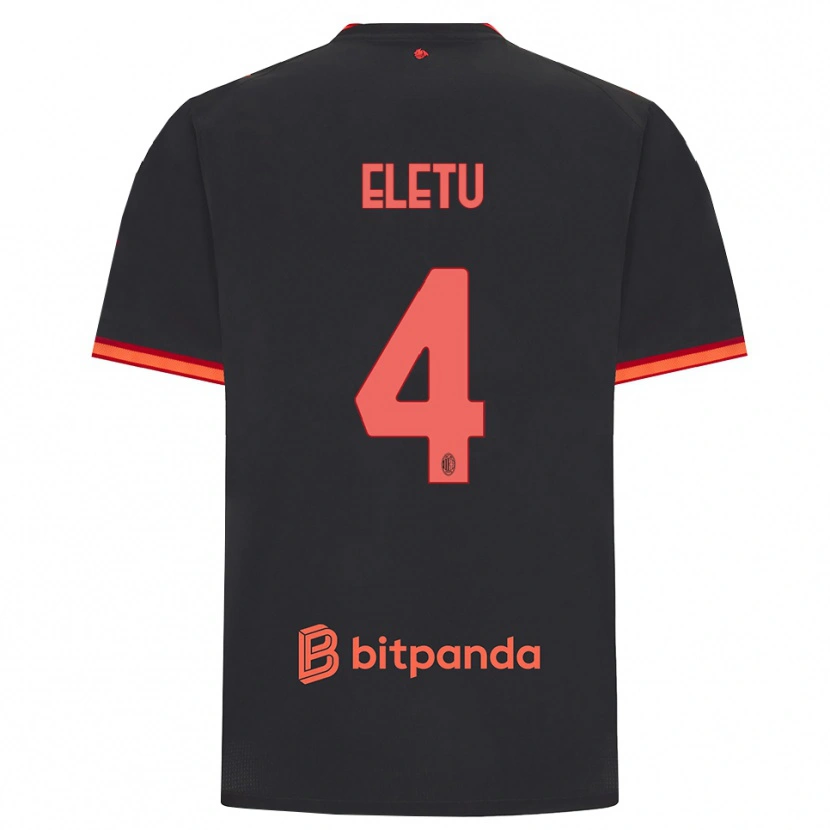 Danxen Niño Camiseta Victor Eletu #4 Rojo Negro Equipación Tercera 2026/27 La Camisa México