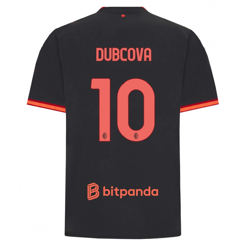 Danxen Niño Camiseta Kamila Dubcova #10 Rojo Negro Equipación Tercera 2026/27 La Camisa México