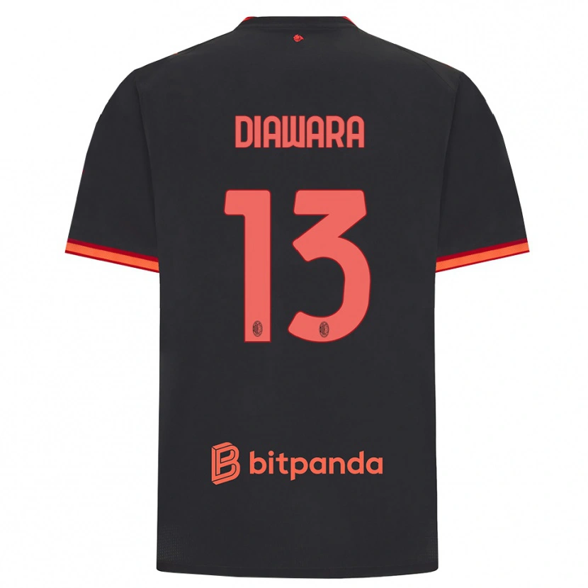 Danxen Niño Camiseta Sankhoun Diawara #13 Rojo Negro Equipación Tercera 2026/27 La Camisa México