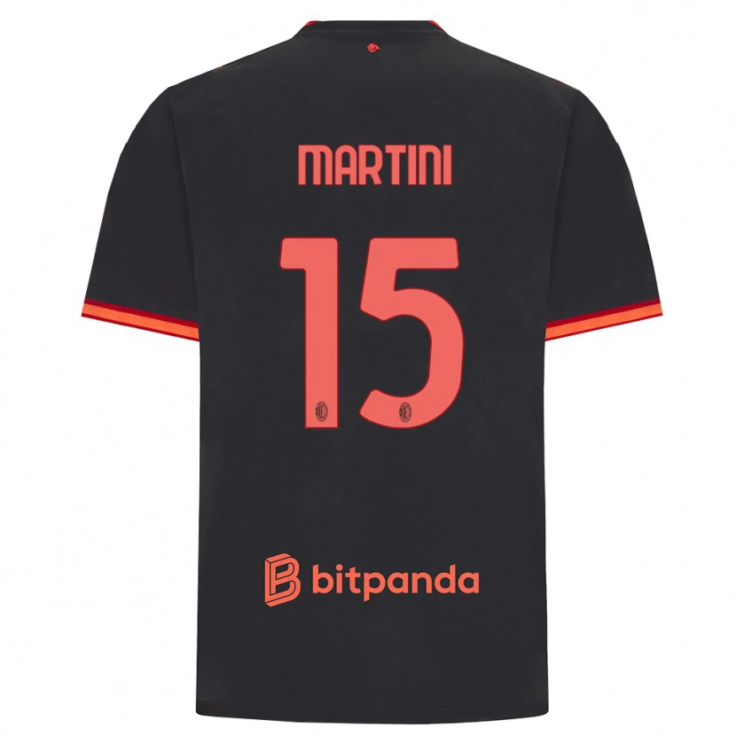 Danxen Niño Camiseta Thomas Martini #15 Rojo Negro Equipación Tercera 2026/27 La Camisa México