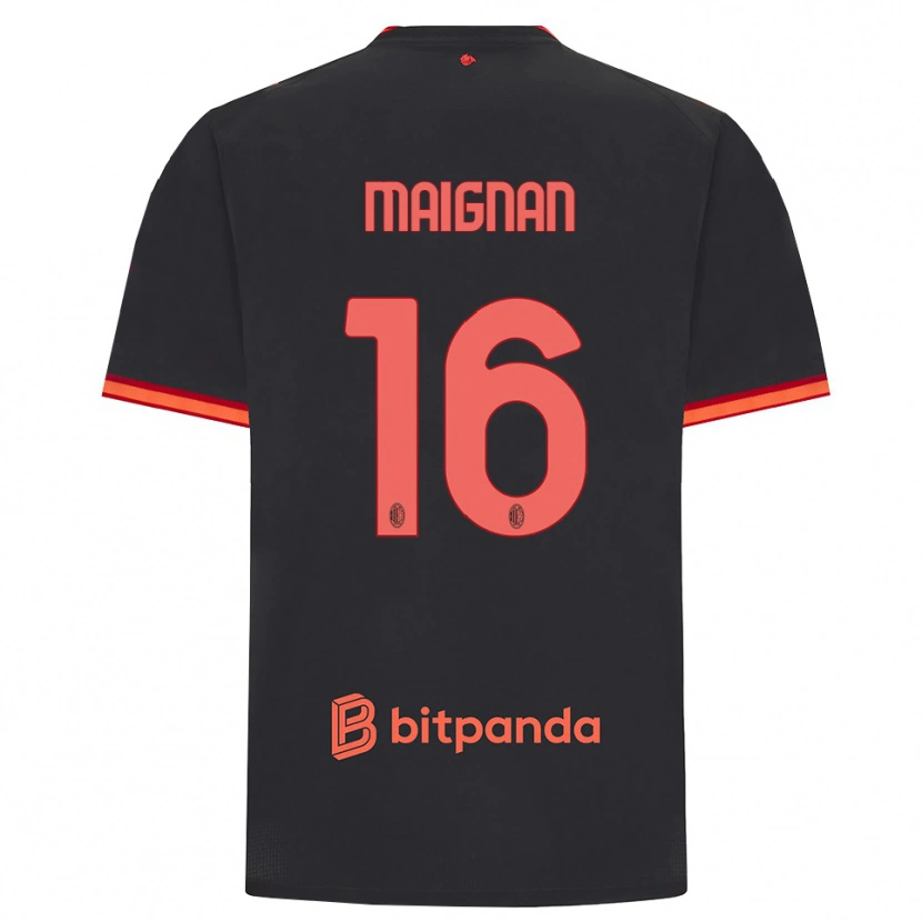 Danxen Niño Camiseta Mike Maignan #16 Rojo Negro Equipación Tercera 2026/27 La Camisa México