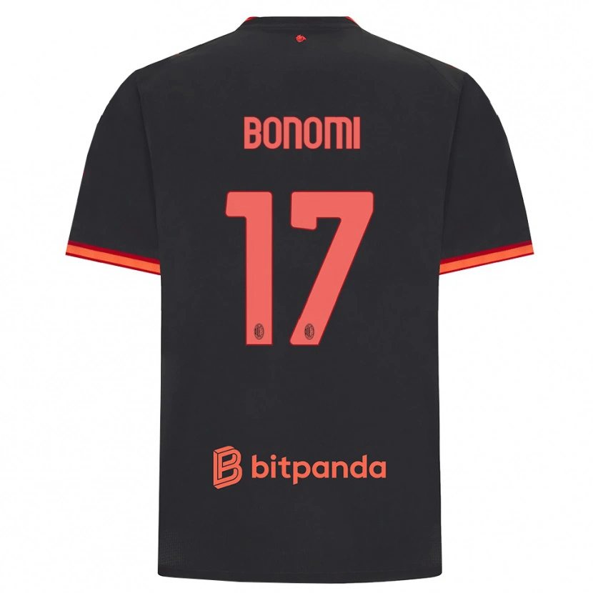 Danxen Niño Camiseta Francesco Bonomi #17 Rojo Negro Equipación Tercera 2026/27 La Camisa México