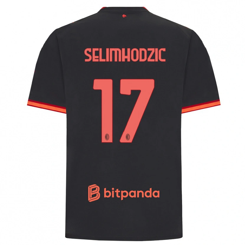 Danxen Niño Camiseta Noa Selimhodzic #17 Rojo Negro Equipación Tercera 2026/27 La Camisa México