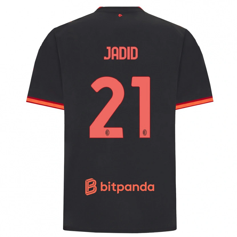 Danxen Niño Camiseta Akram Jadid #21 Rojo Negro Equipación Tercera 2026/27 La Camisa México