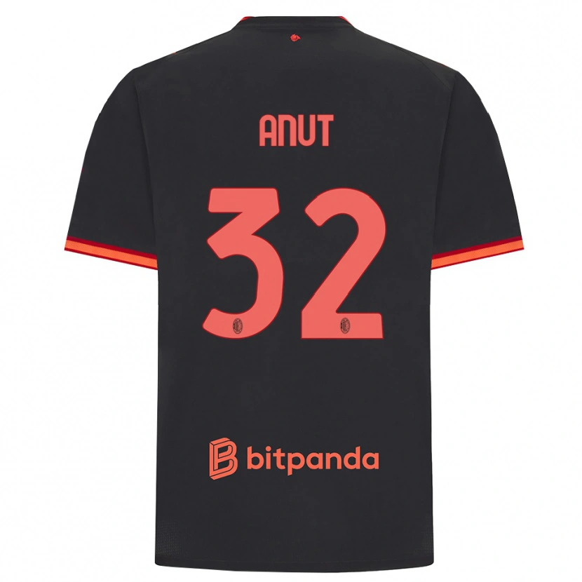 Danxen Niño Camiseta Niccolo Anut #32 Rojo Negro Equipación Tercera 2026/27 La Camisa México