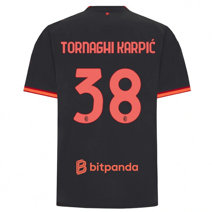 Danxen Niño Camiseta Lavinia Tornaghi Karpić #38 Rojo Negro Equipación Tercera 2026/27 La Camisa México