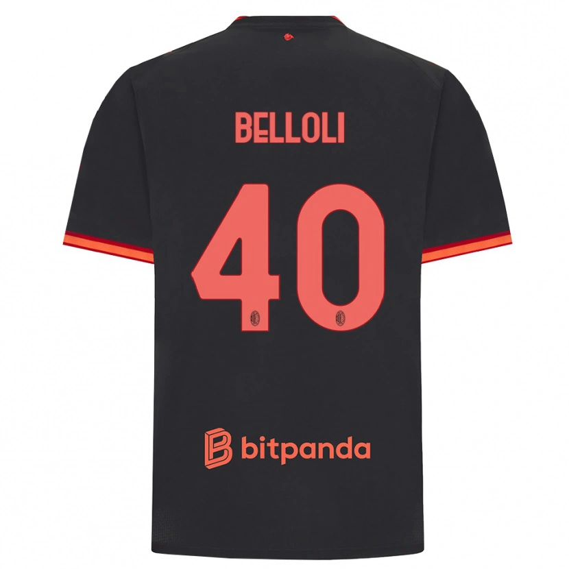 Danxen Niño Camiseta Sofia Belloli #40 Rojo Negro Equipación Tercera 2026/27 La Camisa México