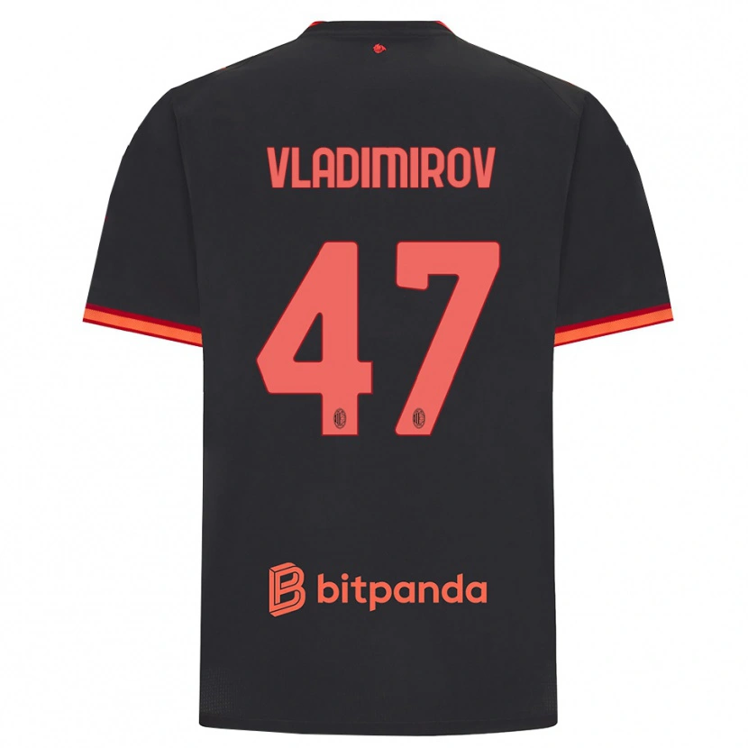 Danxen Niño Camiseta Valeri Vladimirov #47 Rojo Negro Equipación Tercera 2026/27 La Camisa México