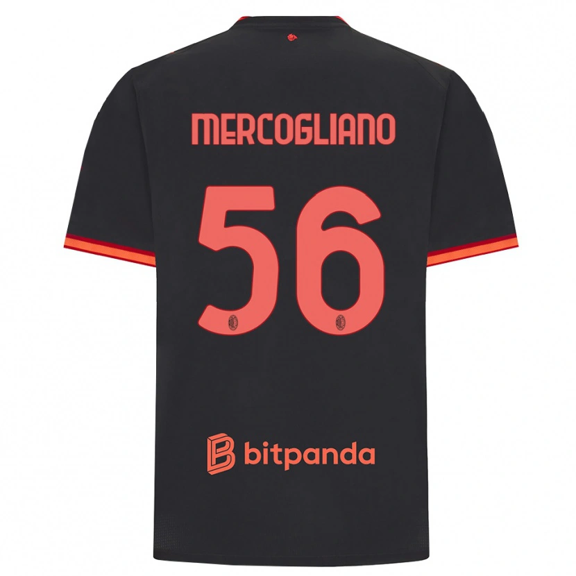 Danxen Niño Camiseta Mattia Mercogliano #56 Rojo Negro Equipación Tercera 2026/27 La Camisa México