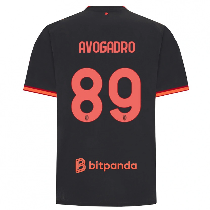 Danxen Niño Camiseta Pietro Avogadro #89 Rojo Negro Equipación Tercera 2026/27 La Camisa México