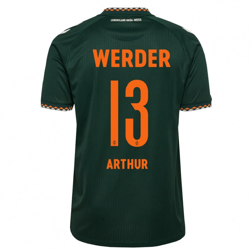 Danxen Niño Camiseta Arthur Augusto De Matos Soares #13 Verde Oscuro Naranja Blanco 2ª Equipación 2026/27 La Camisa México