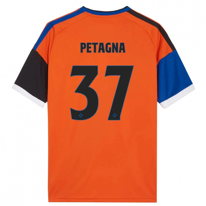 Danxen Niño Camiseta Andrea Petagna #37 Naranja Azul Negro Blanco 2ª Equipación 2026/27 La Camisa México