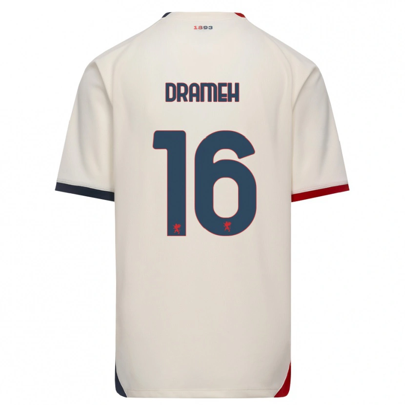 Danxen Hombre Camiseta Cody Drameh #16 Blanco Roto Rojo 2ª Equipación 2026/27 La Camisa México