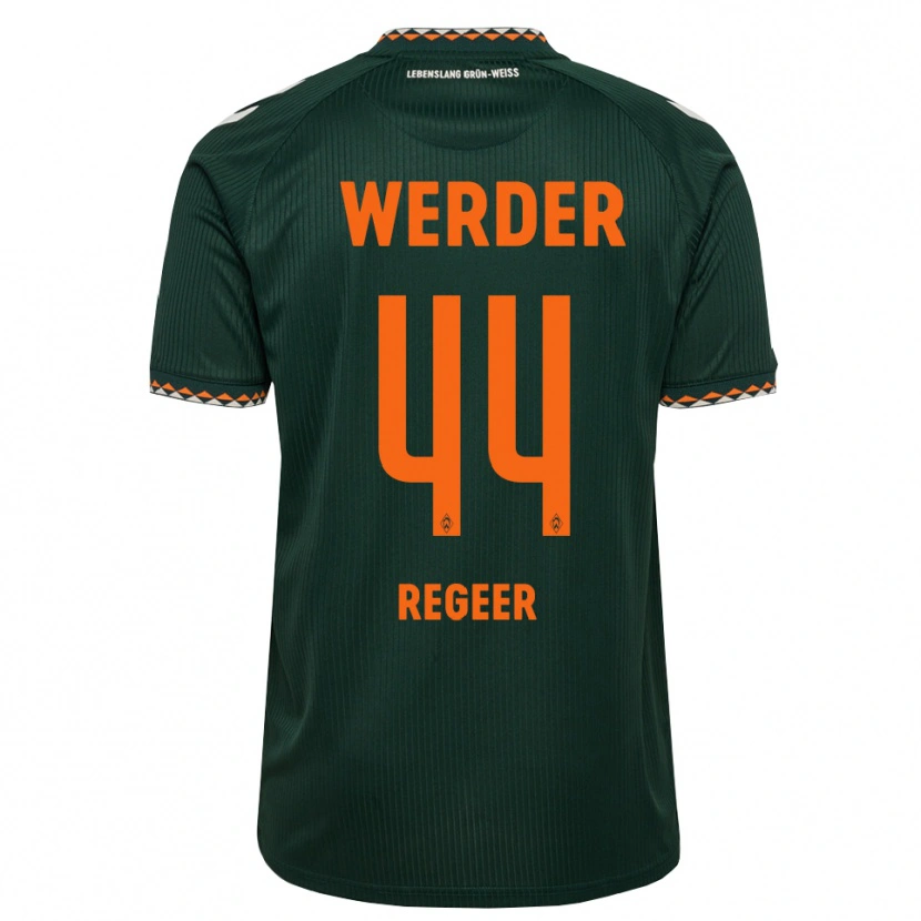 Danxen Hombre Camiseta Youri Regeer #44 Verde Oscuro Naranja Blanco 2ª Equipación 2026/27 La Camisa México