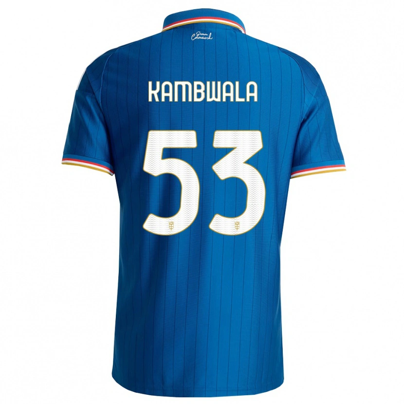 Danxen Hombre Camiseta Willy Kambwala #53 Azul Blanco Rojo 1ª Equipación 2026/27 La Camisa México