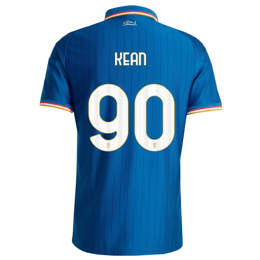 Danxen Hombre Camiseta Moise Kean #90 Azul Blanco Rojo 1ª Equipación 2026/27 La Camisa México