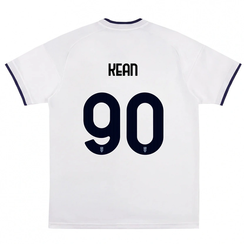 Danxen Hombre Camiseta Moise Kean #90 Blanco Rojo Azul Real 2ª Equipación 2026/27 La Camisa México