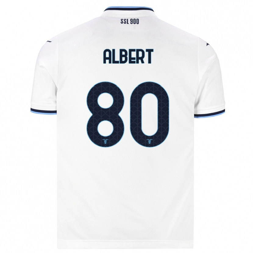 Danxen Hombre Camiseta Albert Gudmundsson #80 Blanco Azul Marino 2ª Equipación 2026/27 La Camisa México