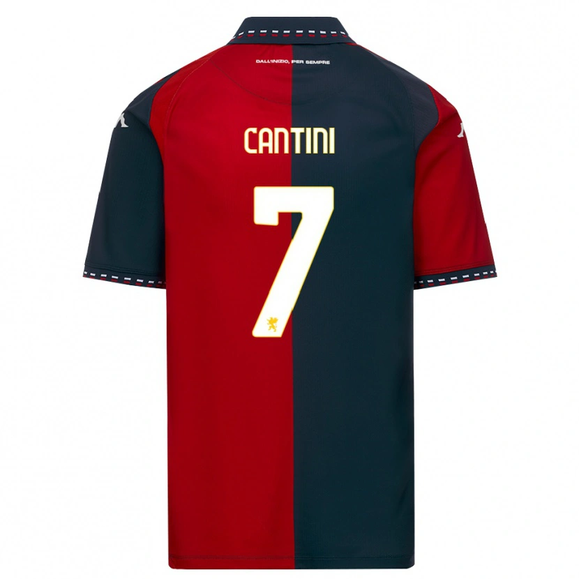 Danxen Hombre Camiseta Riccardo Cantini #7 Rojo Negro Blanco 1ª Equipación 2026/27 La Camisa México